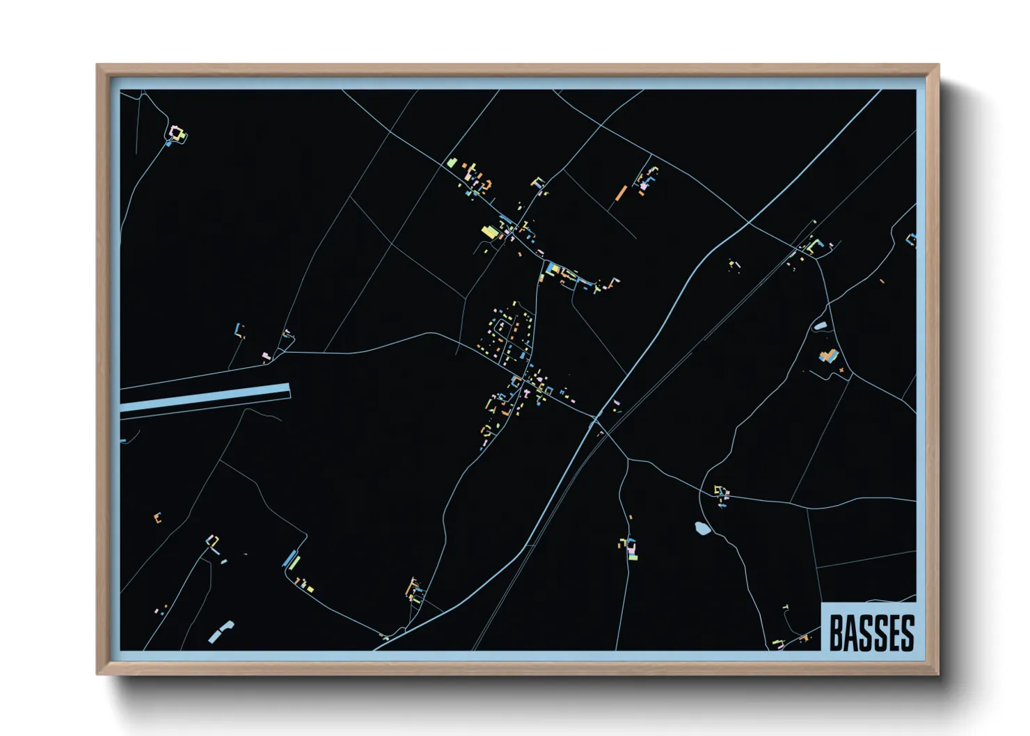 Une affiche de carte sur Basses