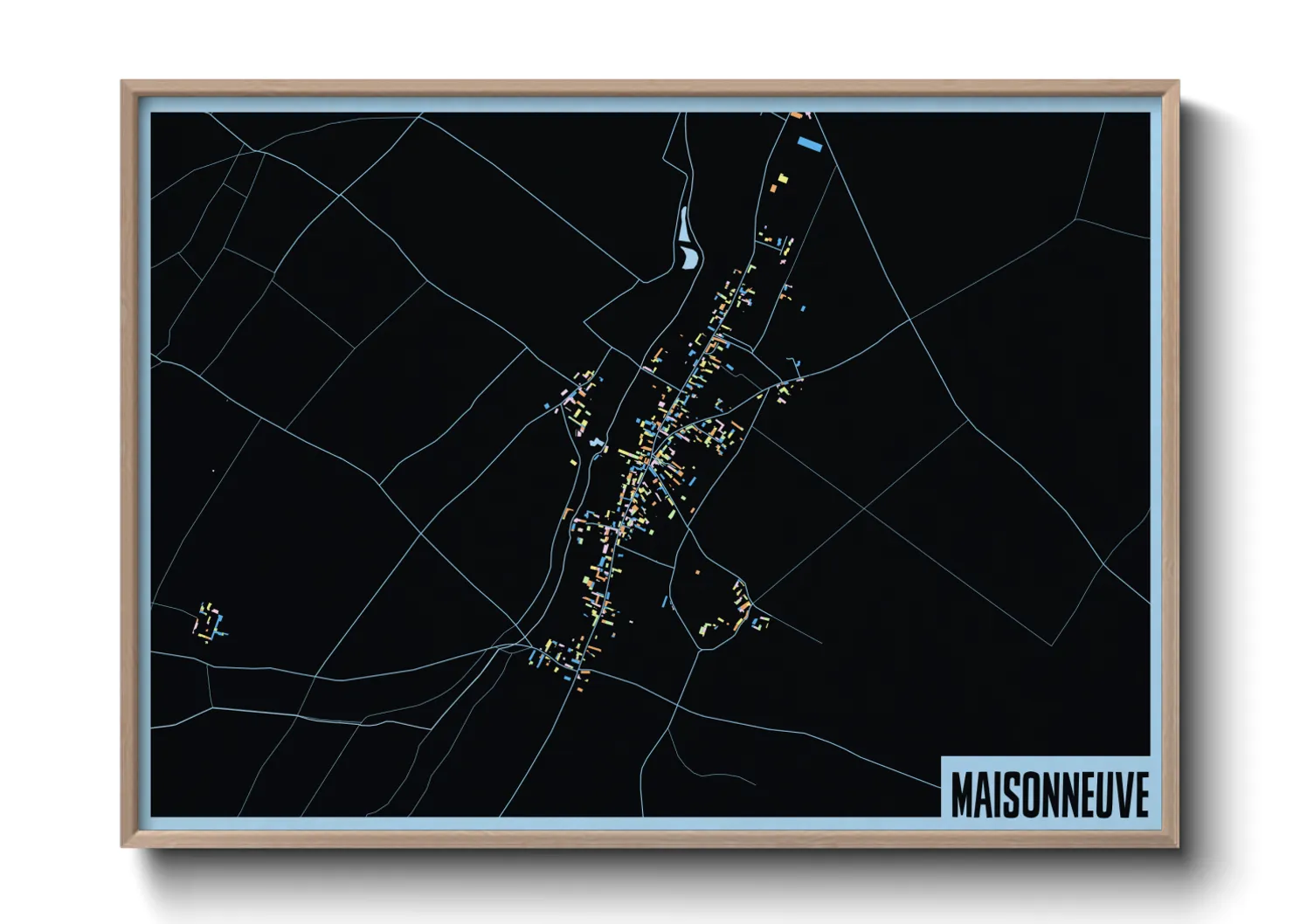 Une affiche de carte sur Maisonneuve