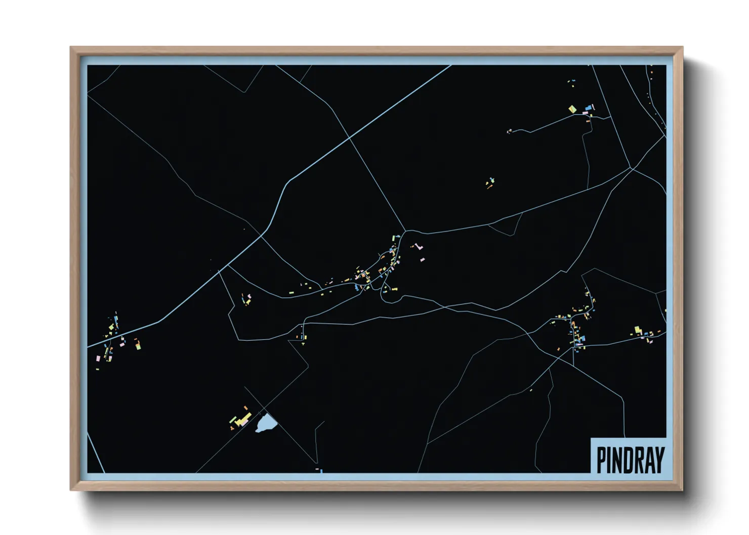 Une affiche de carte sur Pindray