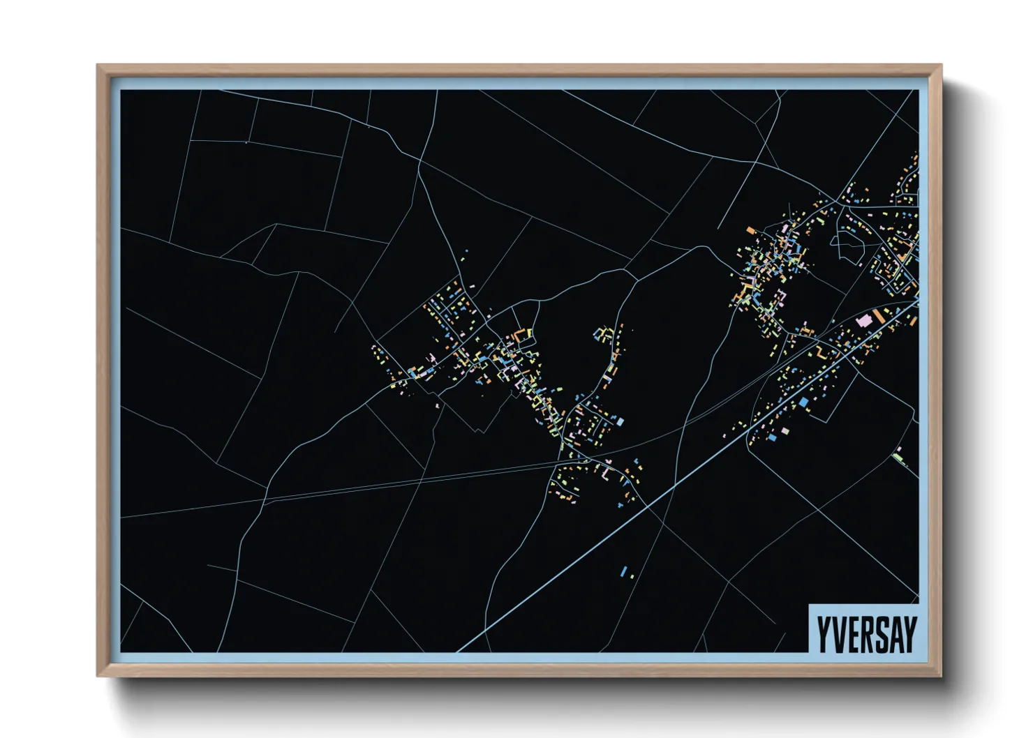 Une affiche de carte sur Yversay