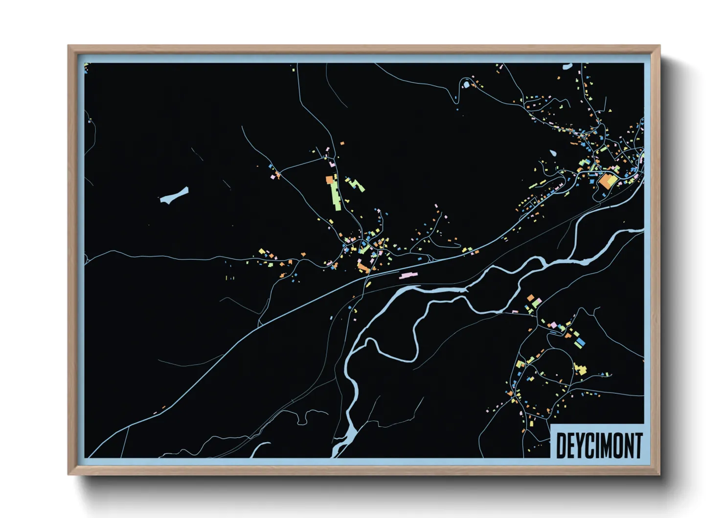 Une affiche de carte sur Deycimont