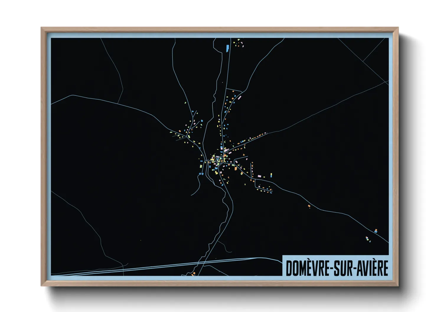 Une affiche de carte sur Domèvre-sur-Avière