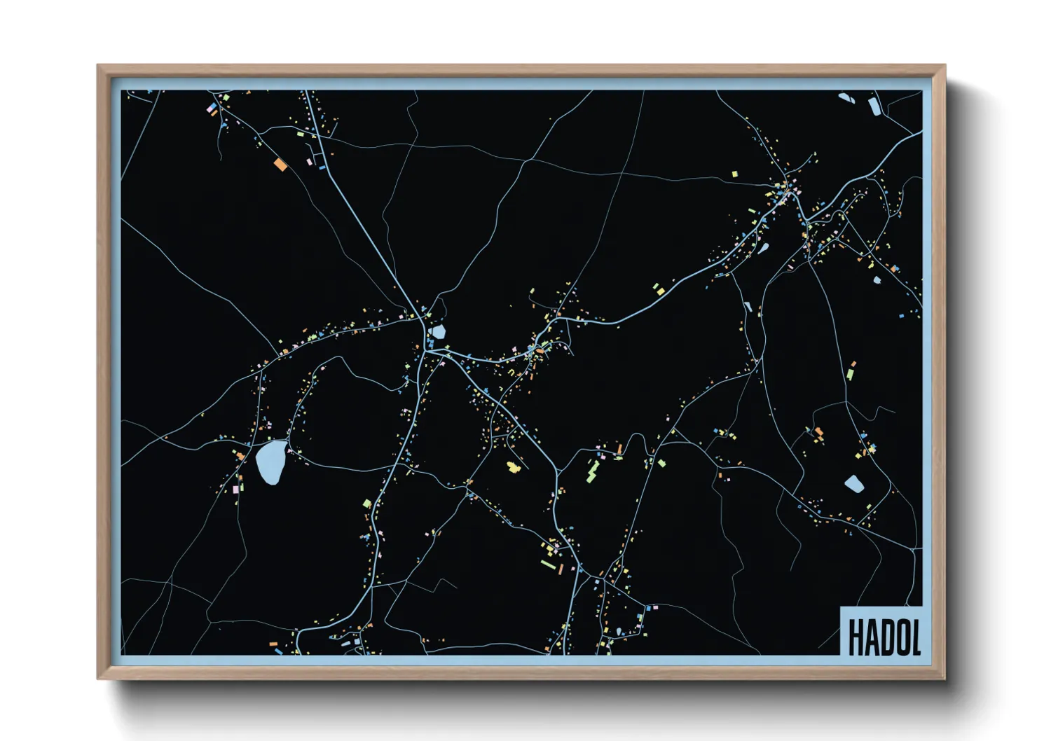 Une affiche de carte sur Hadol