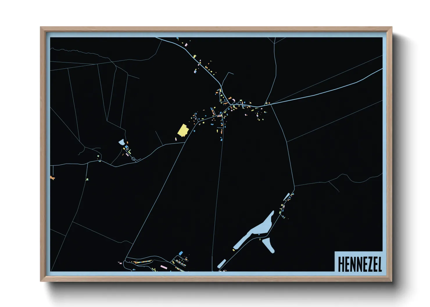 Une affiche de carte sur Hennezel