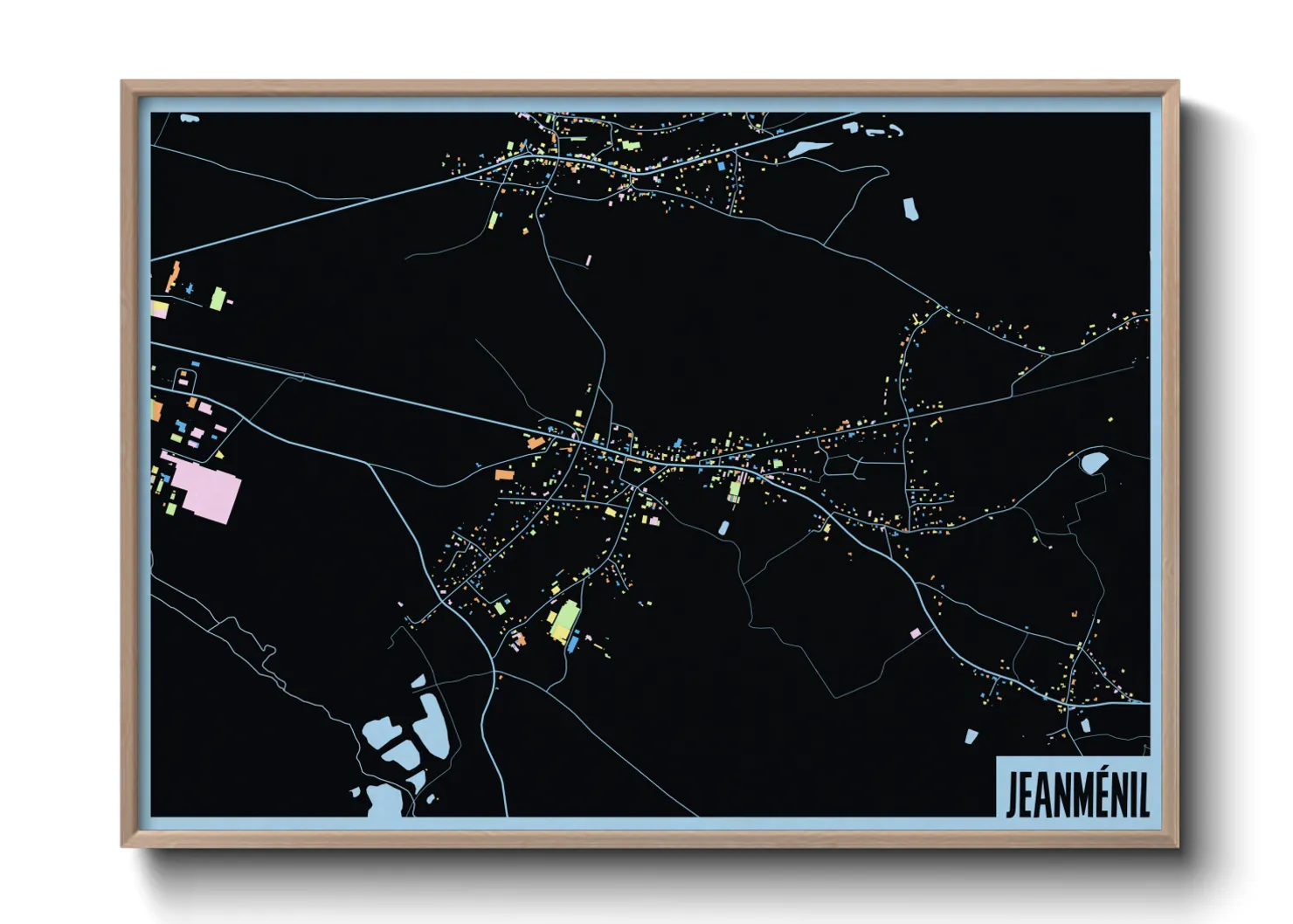 Une affiche de carte sur Jeanménil