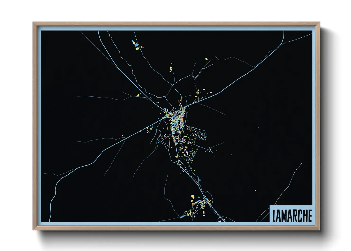 Une affiche de carte sur Lamarche