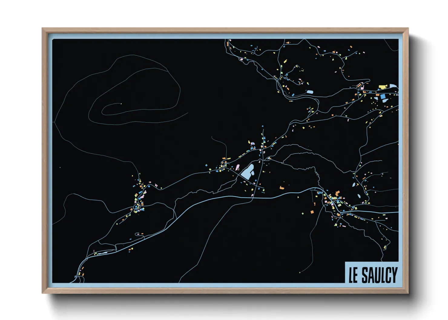 Une affiche de carte sur Le Saulcy