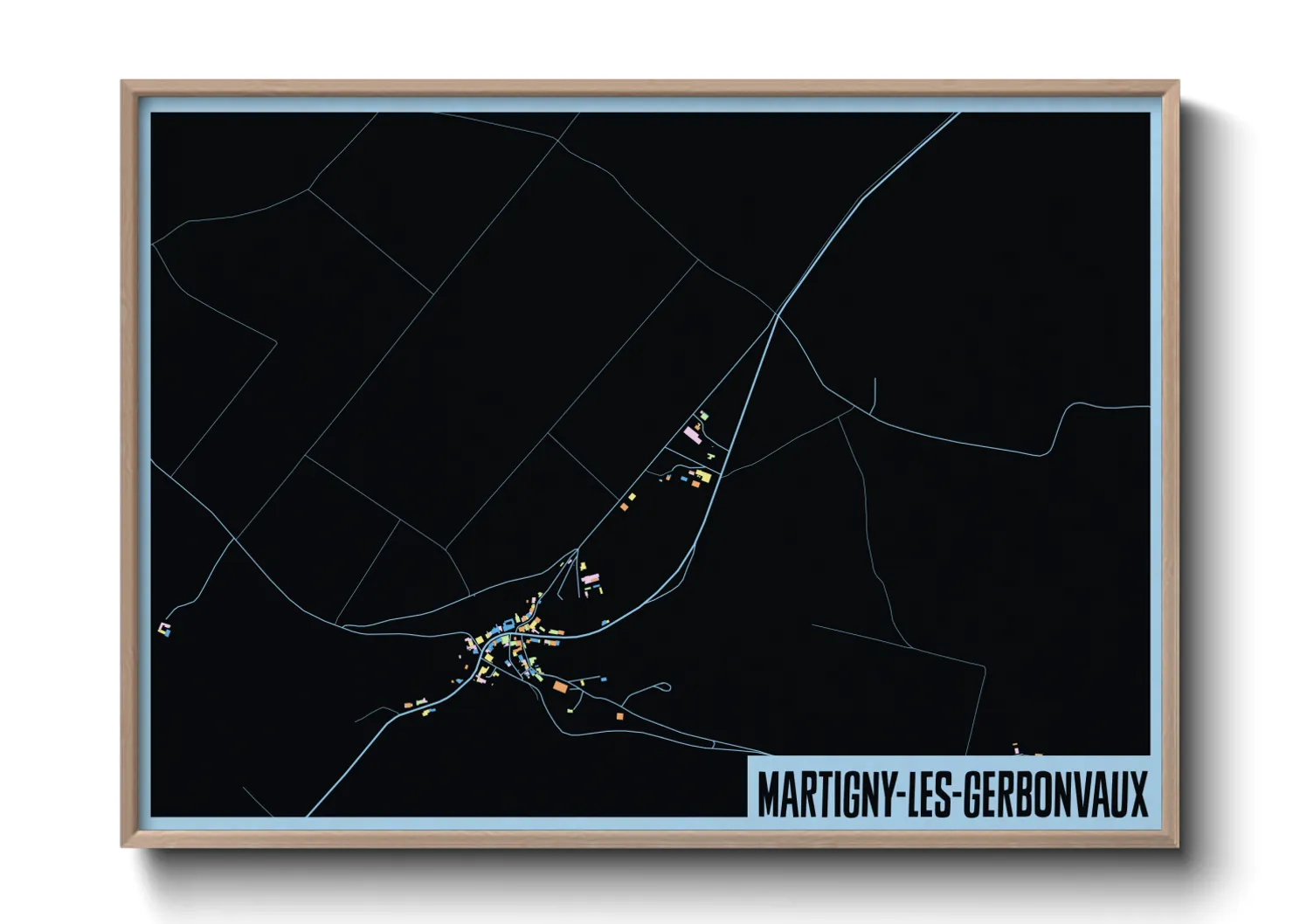 Une affiche de carte sur Martigny-les-Gerbonvaux