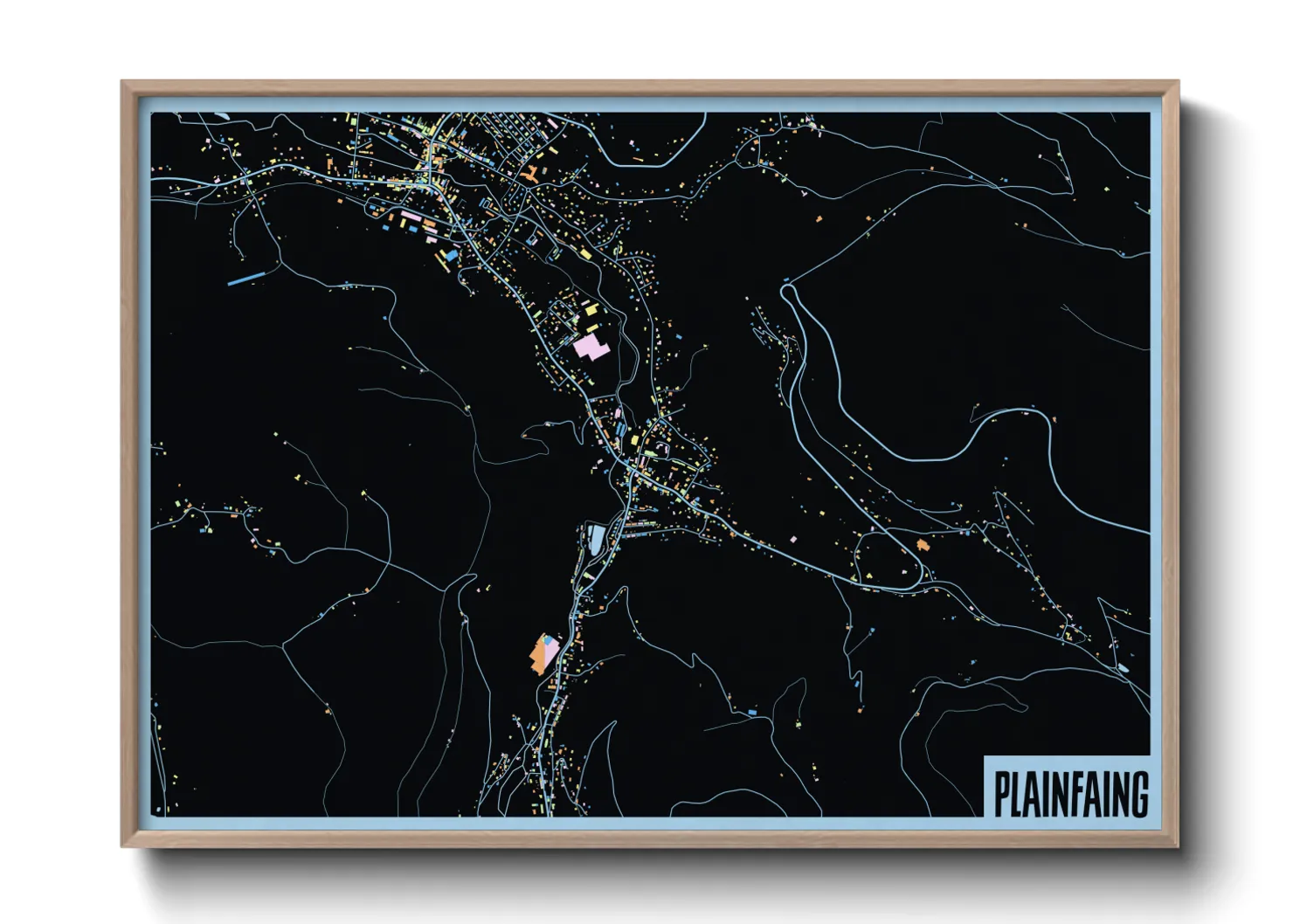 Une affiche de carte sur Plainfaing