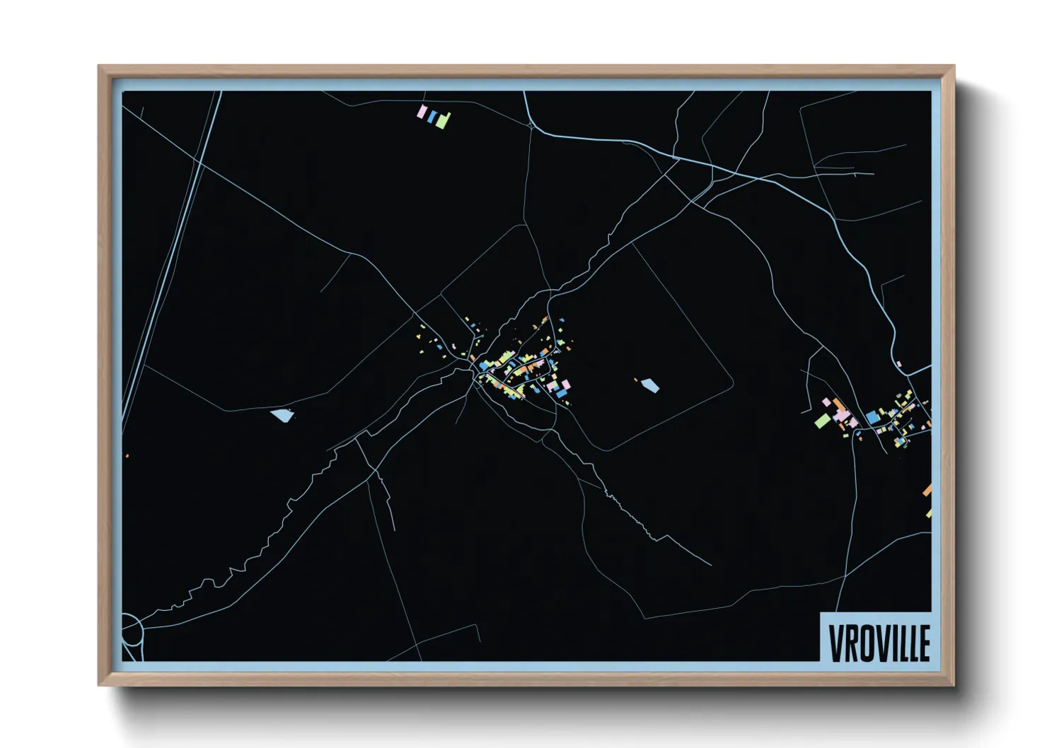 Une affiche de carte sur Vroville