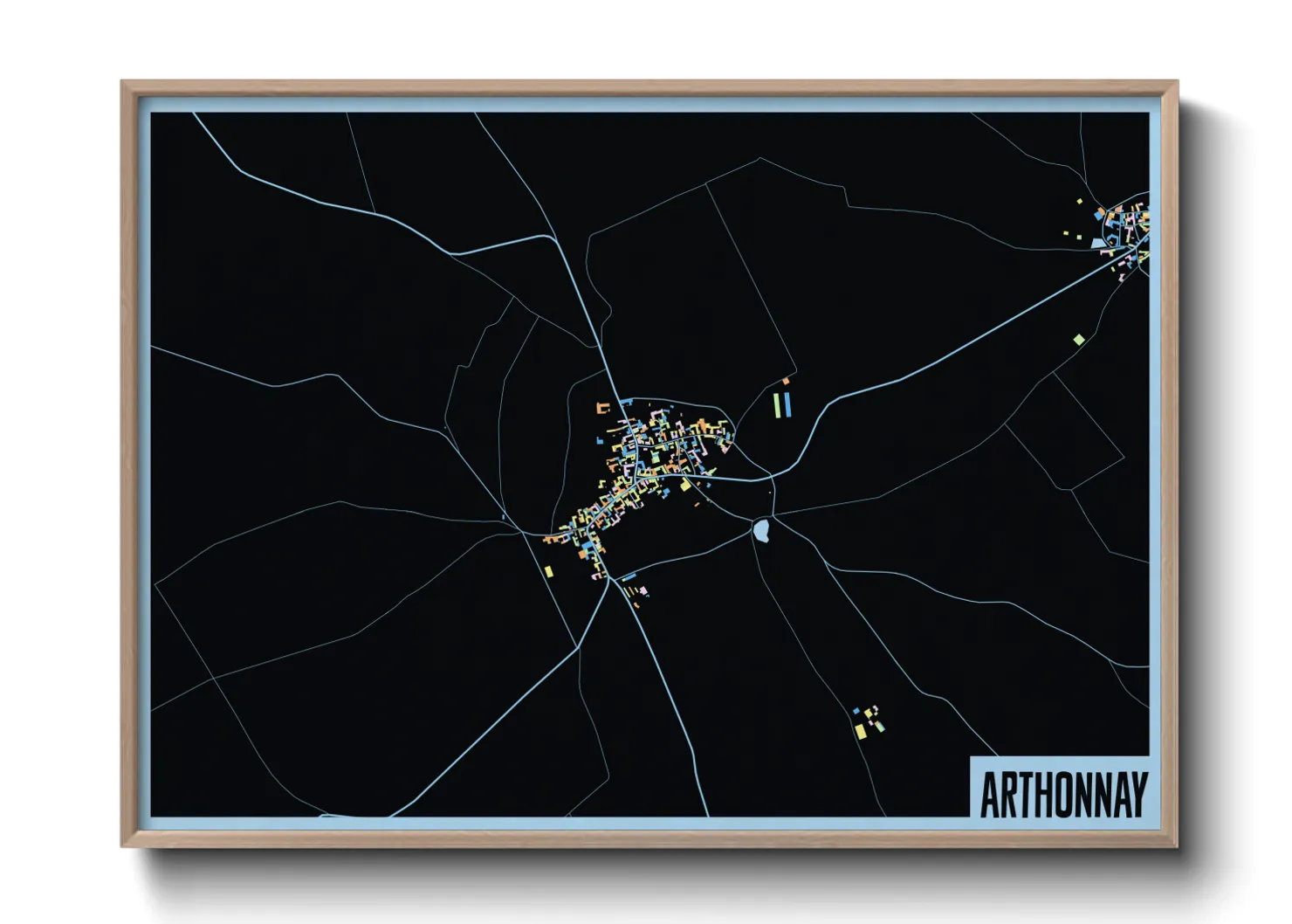 Une affiche de carte sur Arthonnay