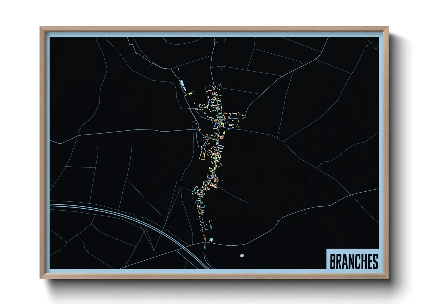 Une affiche de carte sur Branches