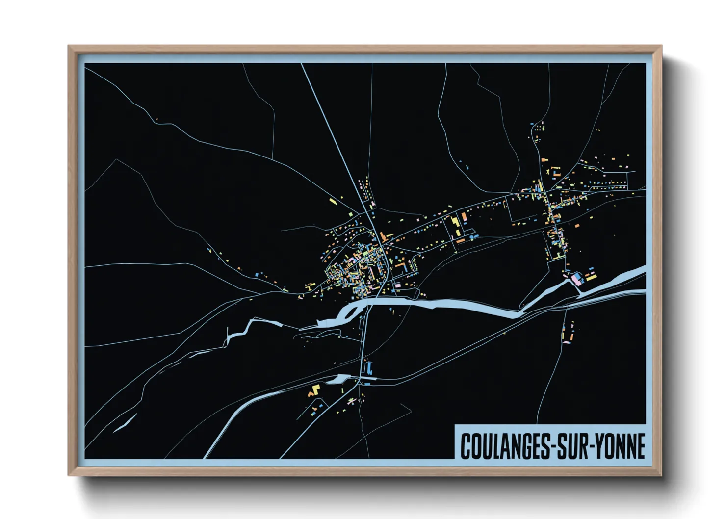 Une affiche de carte sur Coulanges-sur-Yonne