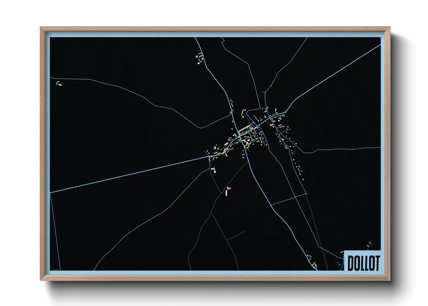 Une affiche de carte sur Dollot