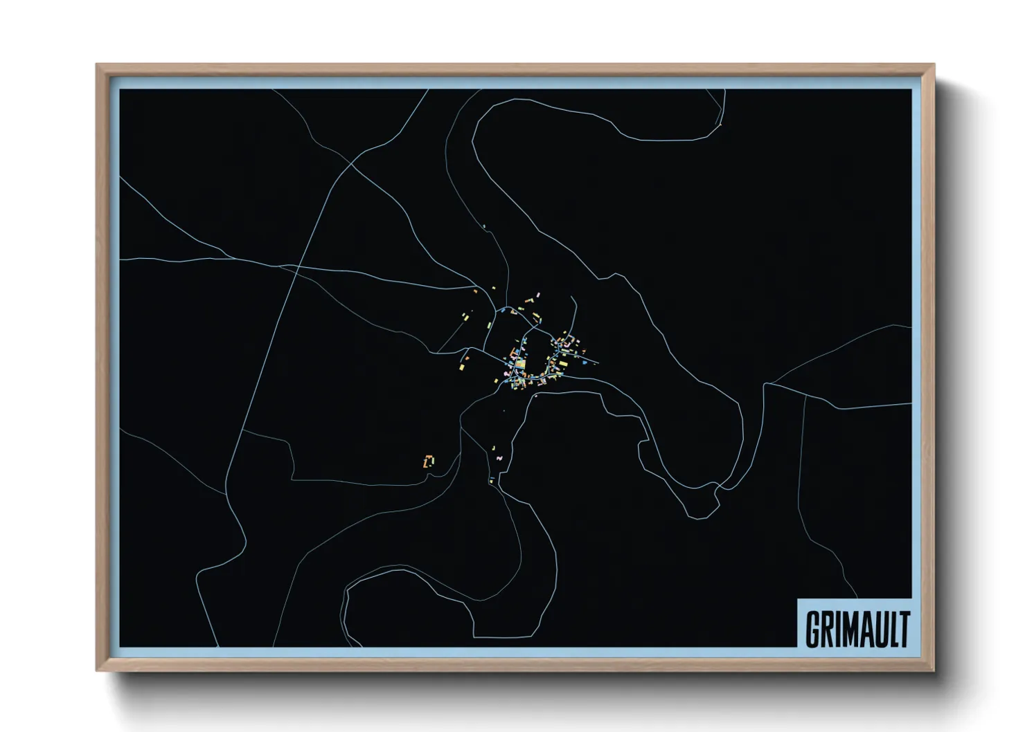 Une affiche de carte sur Grimault