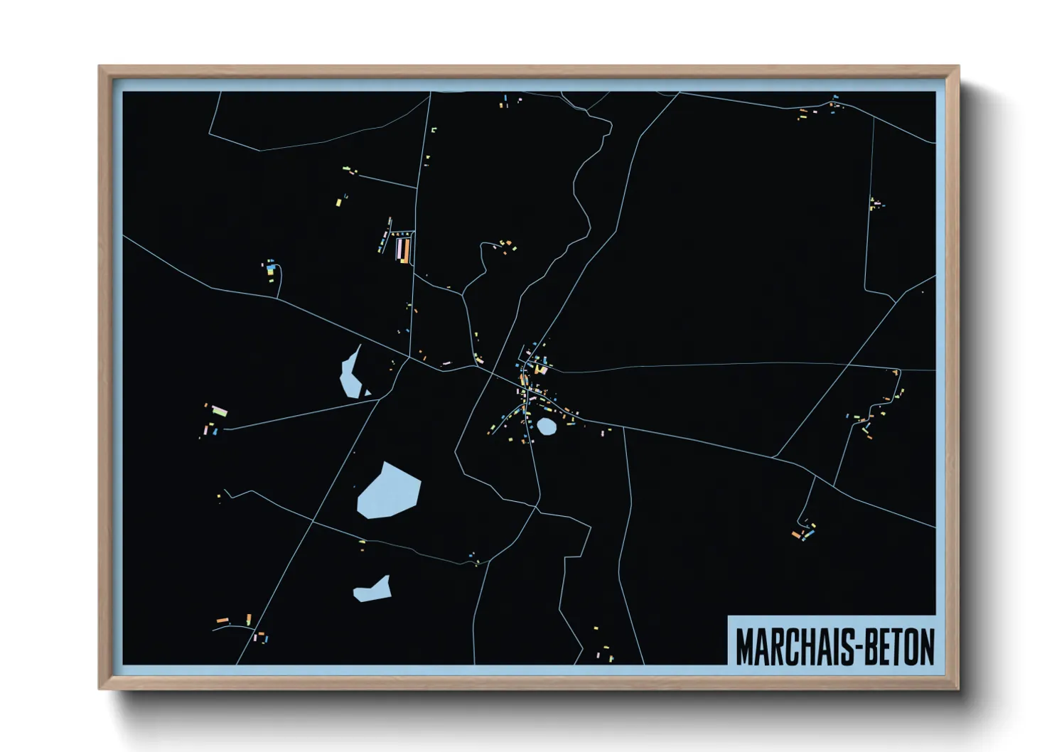 Une affiche de carte sur Marchais-Beton