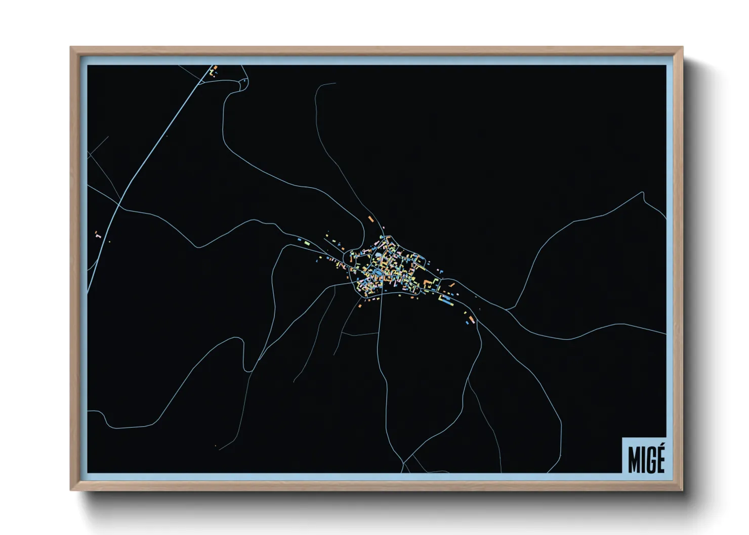 Une affiche de carte sur Migé