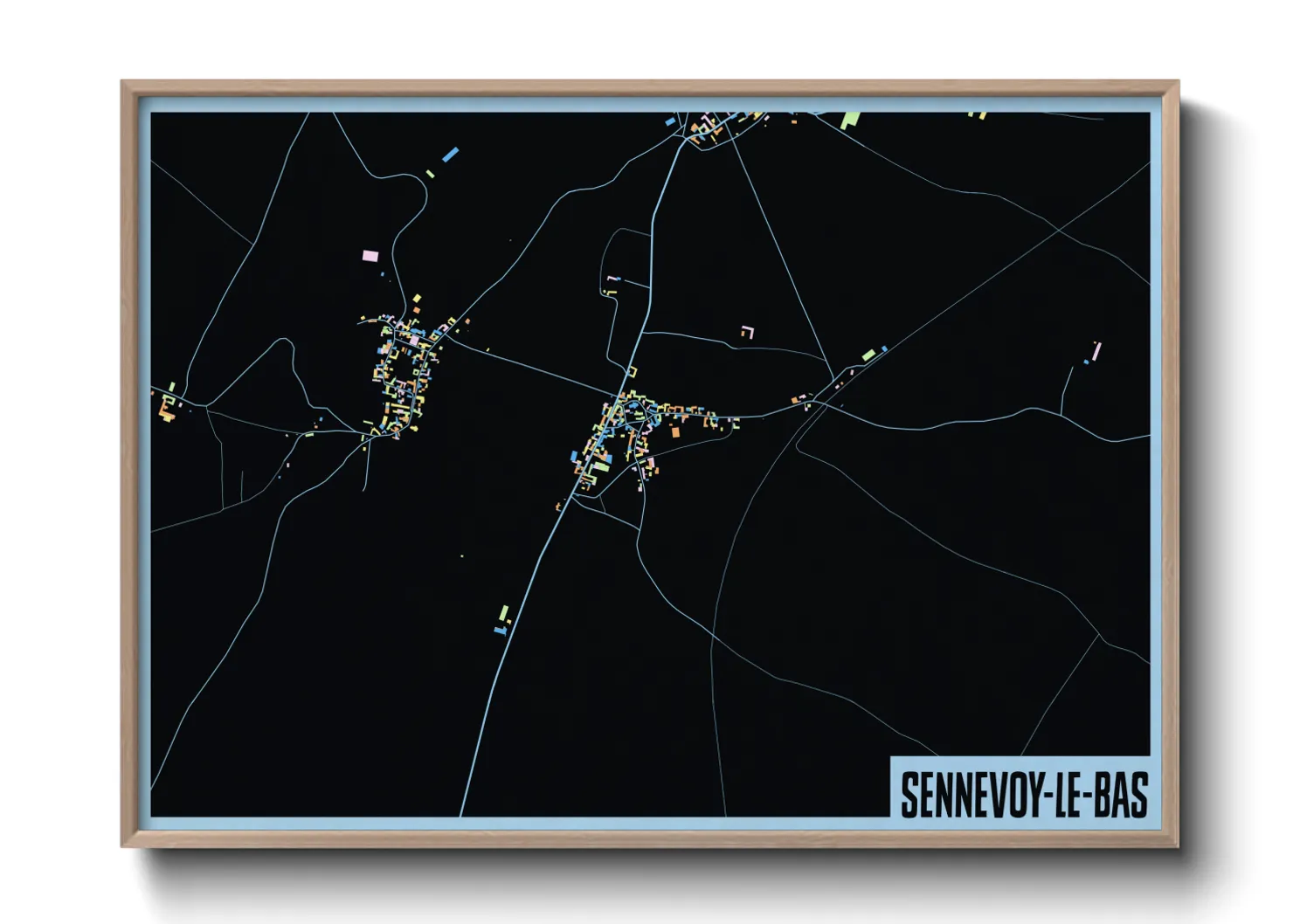 Une affiche de carte sur Sennevoy-le-Bas