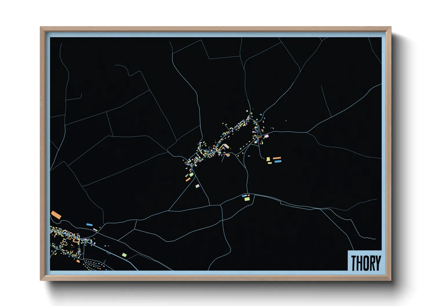 Une affiche de carte sur Thory