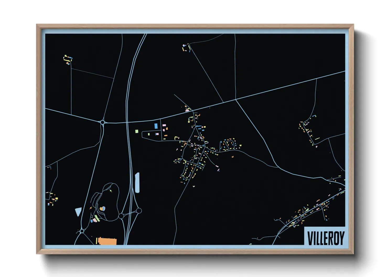 Une affiche de carte sur Villeroy