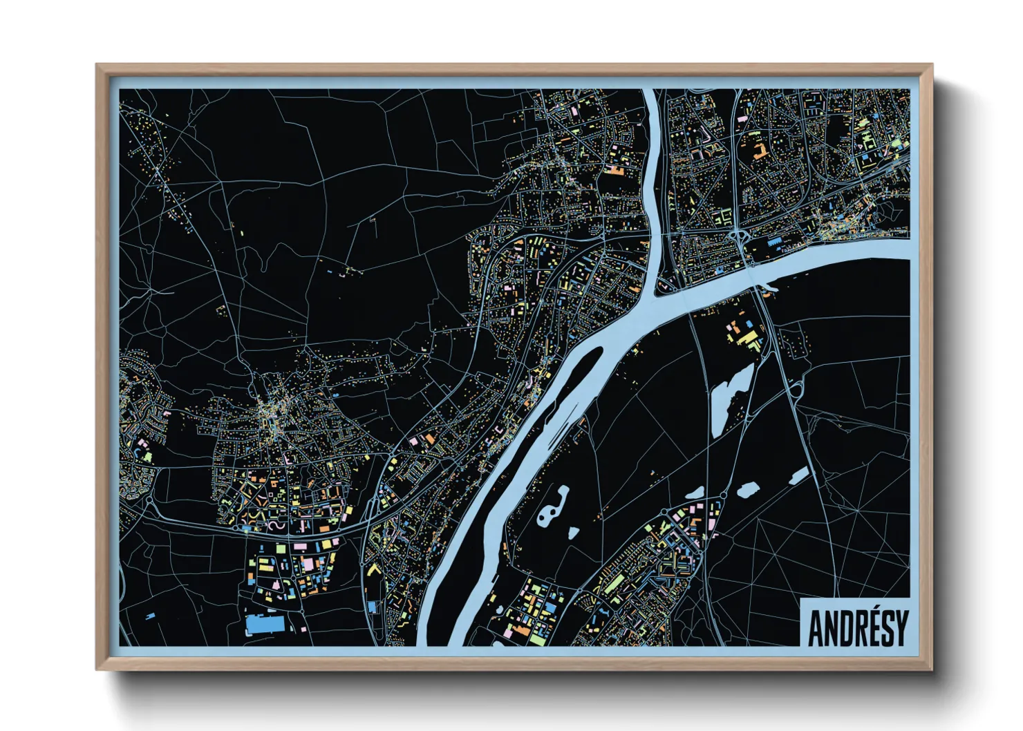 Une affiche de carte sur Andrésy