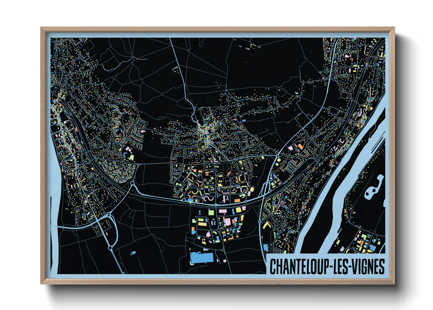 Une affiche de carte sur Chanteloup-les-Vignes