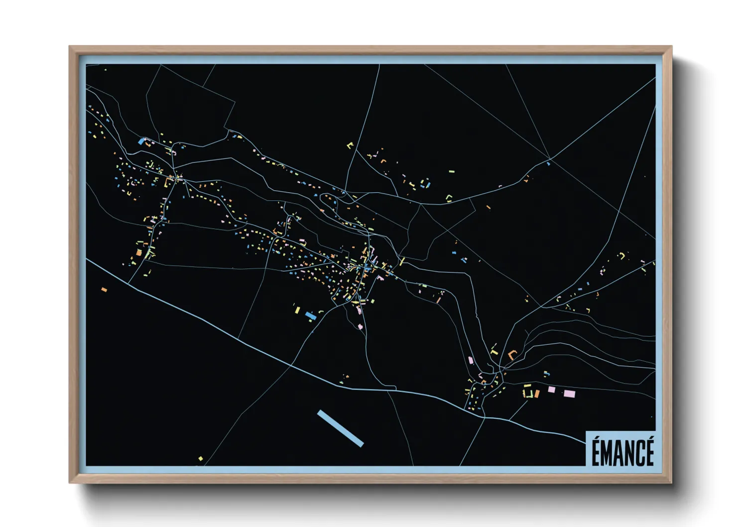 Une affiche de carte sur Émancé