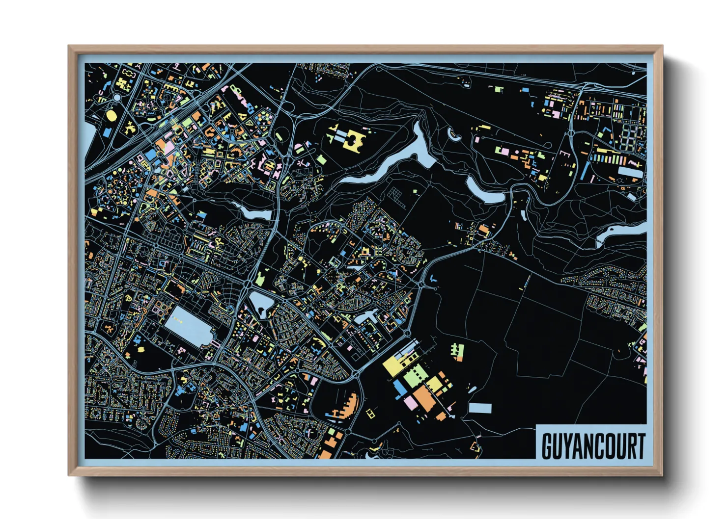 Une affiche de carte sur Guyancourt