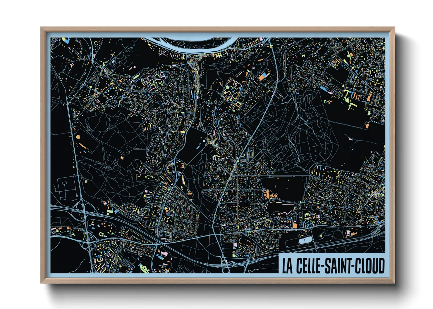 Une affiche de carte sur La Celle-Saint-Cloud