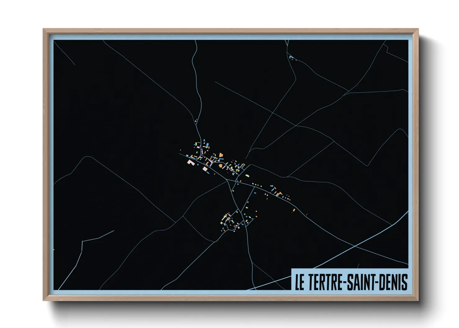 Une affiche de carte sur Le Tertre-Saint-Denis