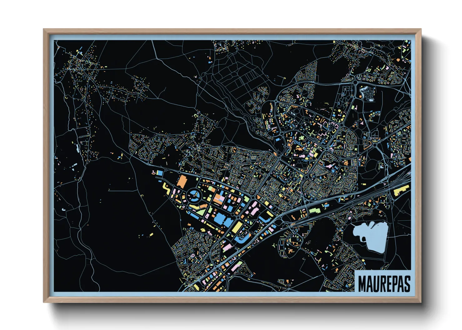 Une affiche de carte sur Maurepas