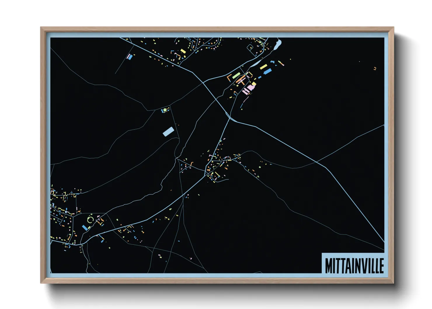Une affiche de carte sur Mittainville