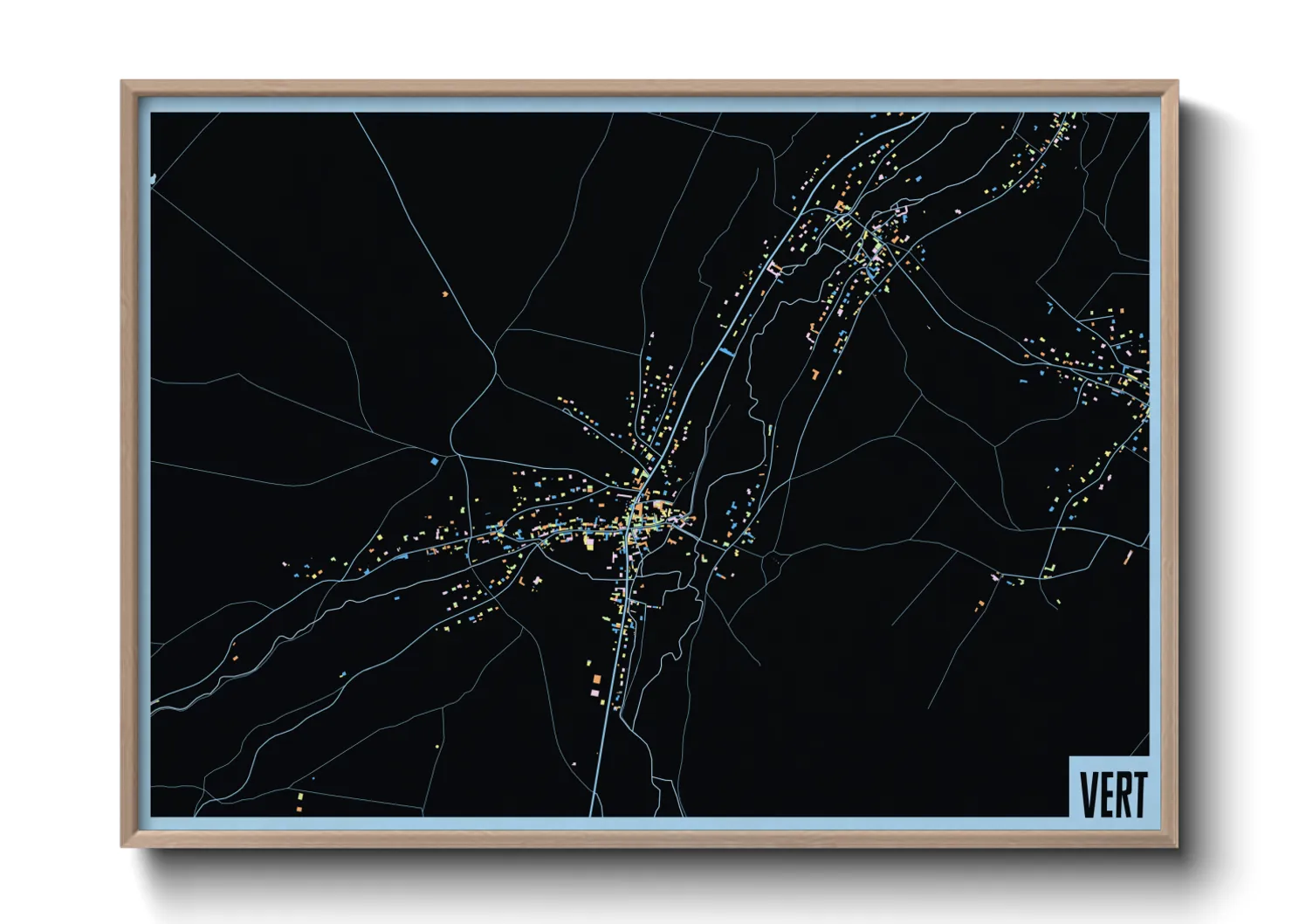 Une affiche de carte sur Vert