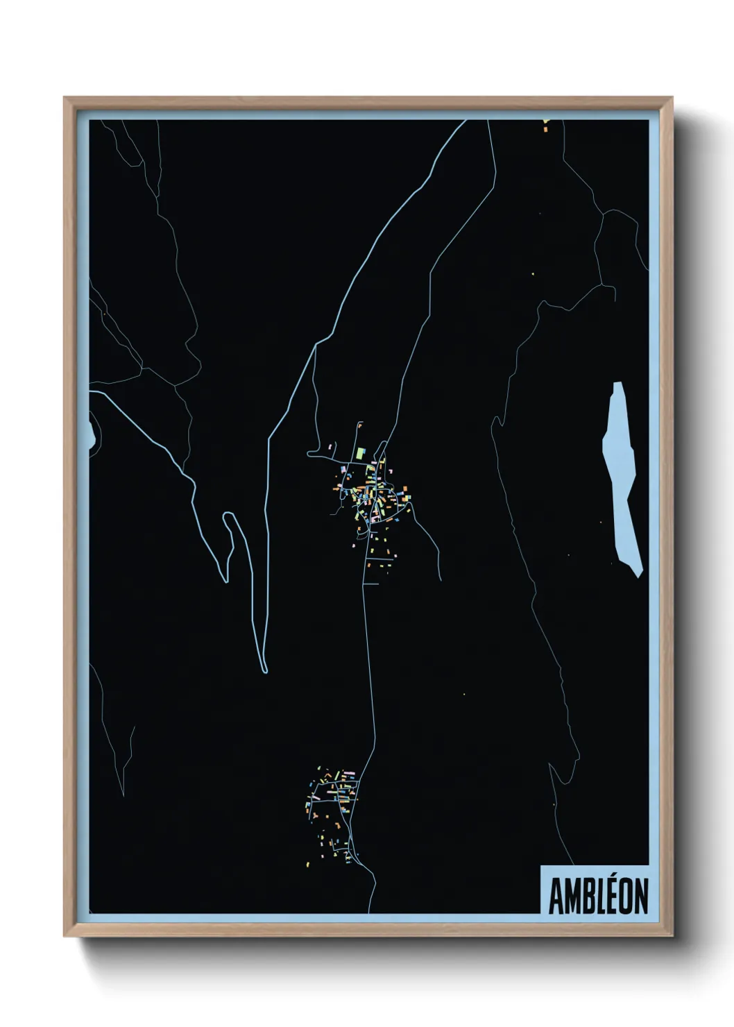 Une affiche de carte sur Ambléon