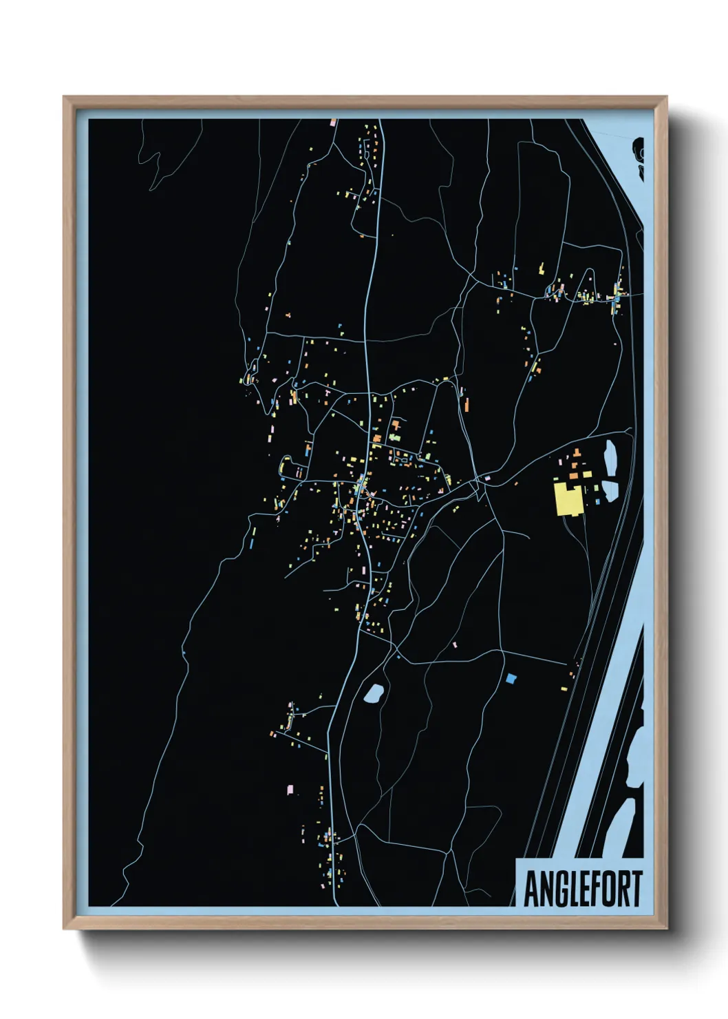 Une affiche de carte sur Anglefort