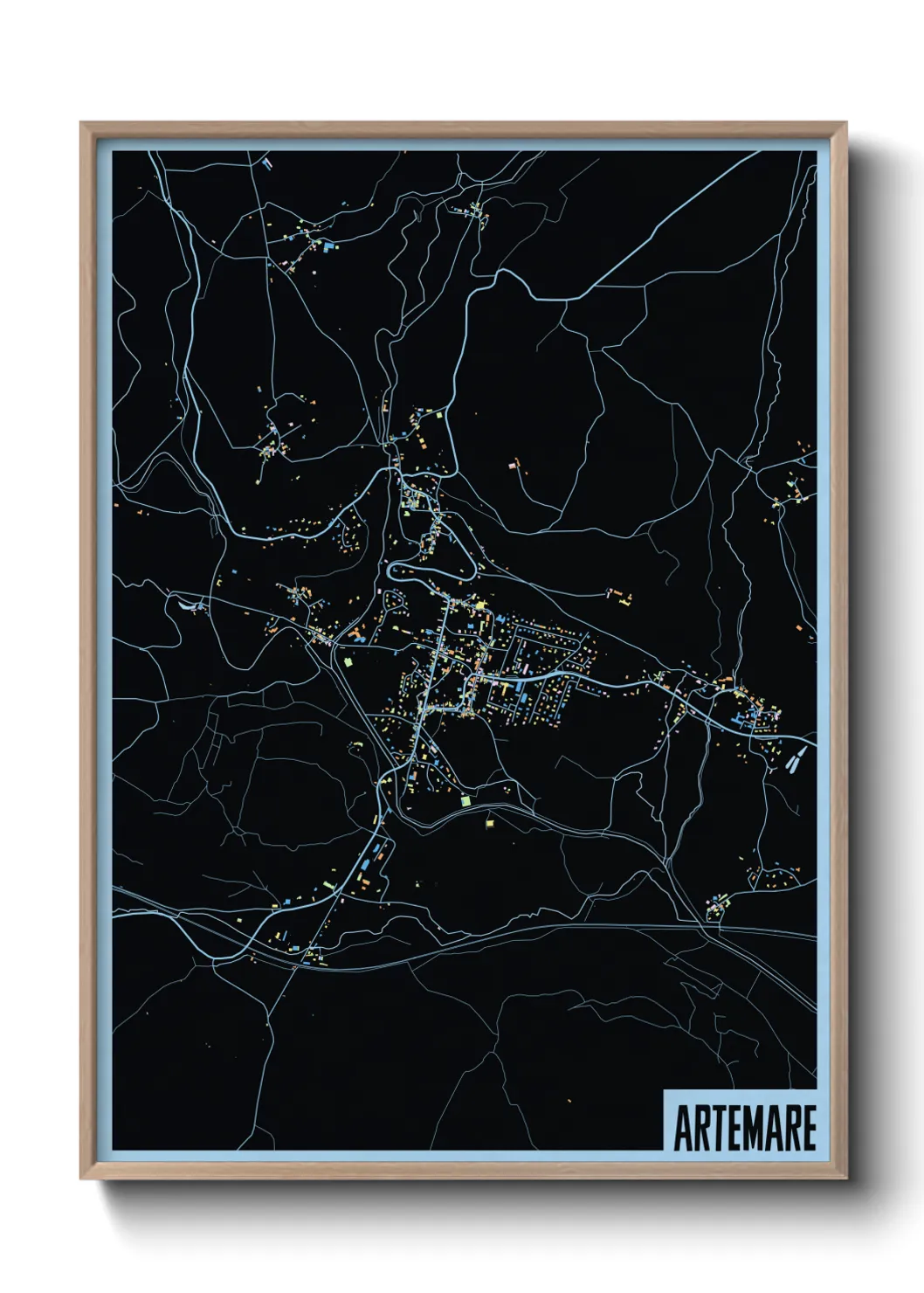 Une affiche de carte sur Artemare