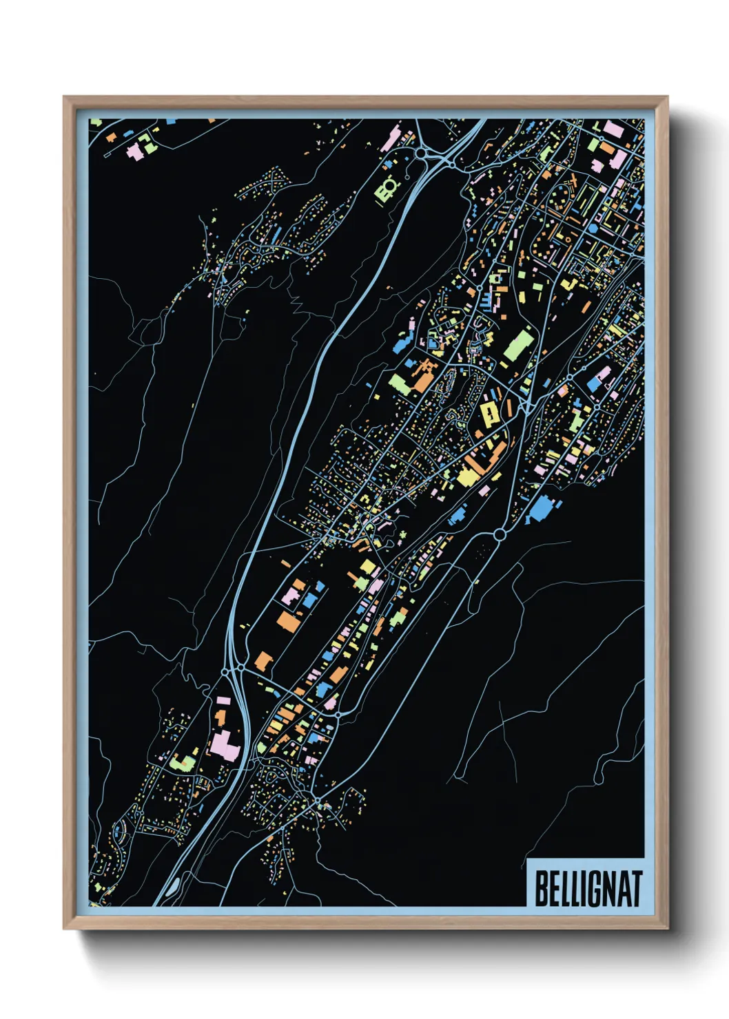 Une affiche de carte sur Bellignat