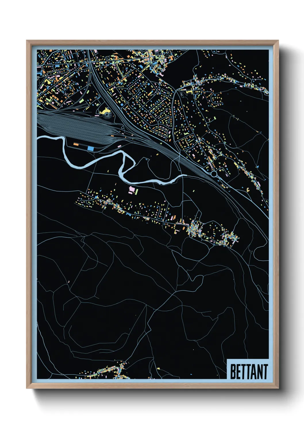 Une affiche de carte sur Bettant