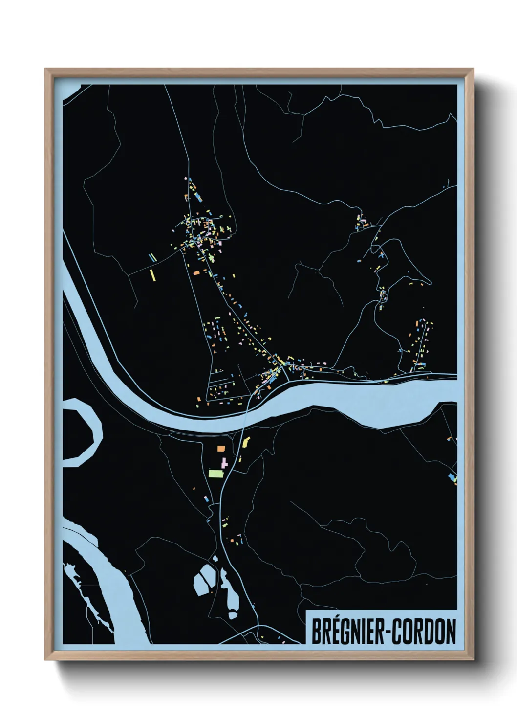 Une affiche de carte sur Brégnier-Cordon