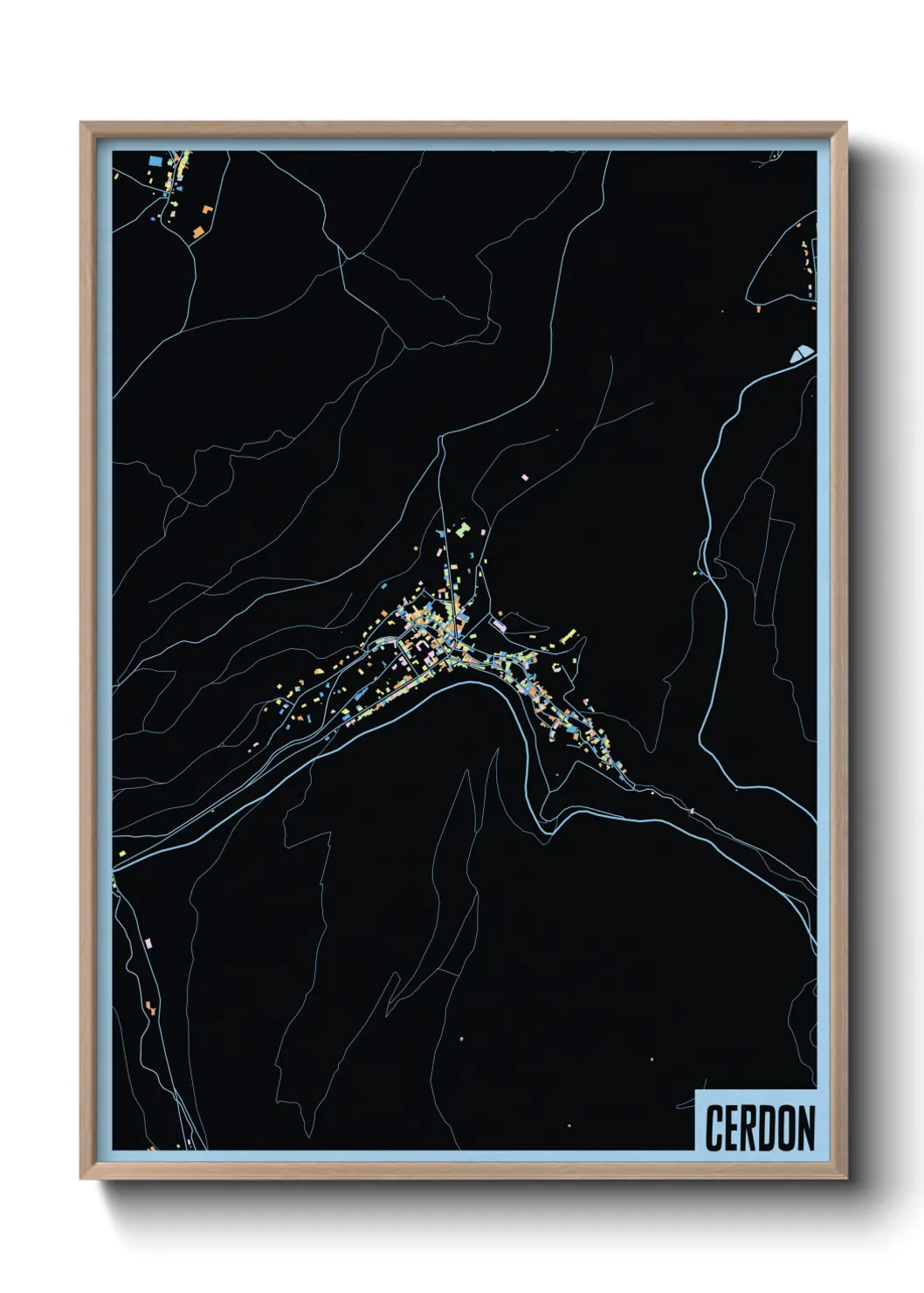 Une affiche de carte sur Cerdon