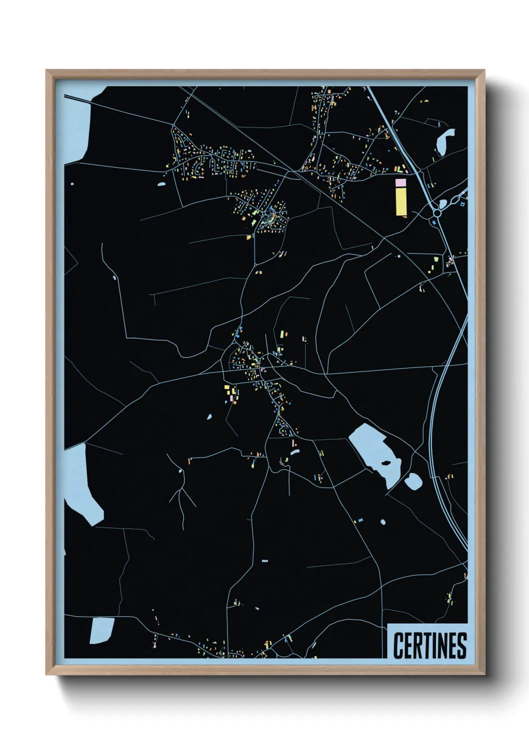 Une affiche de carte sur Certines