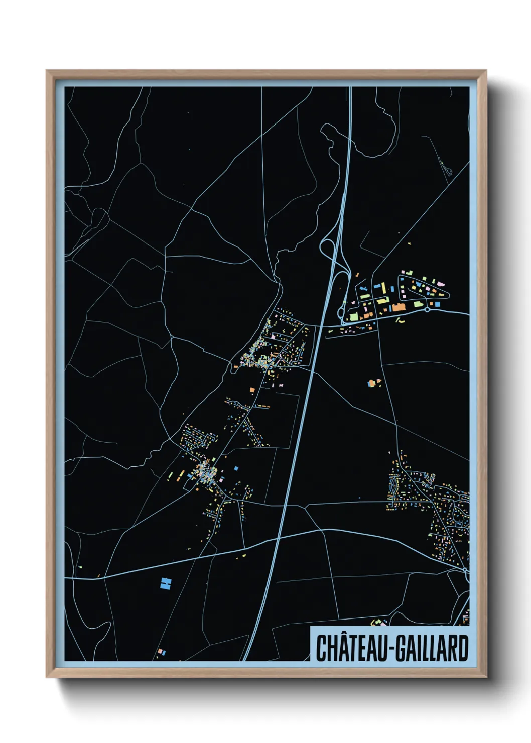 Une affiche de carte sur Château-Gaillard