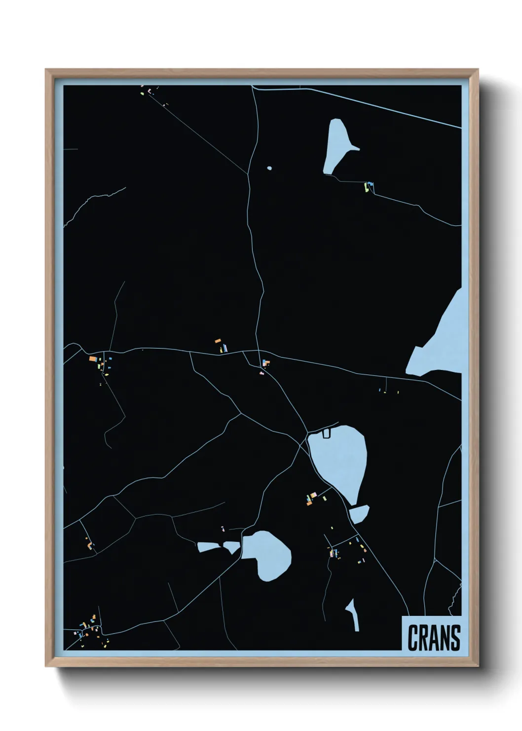 Une affiche de carte sur Crans