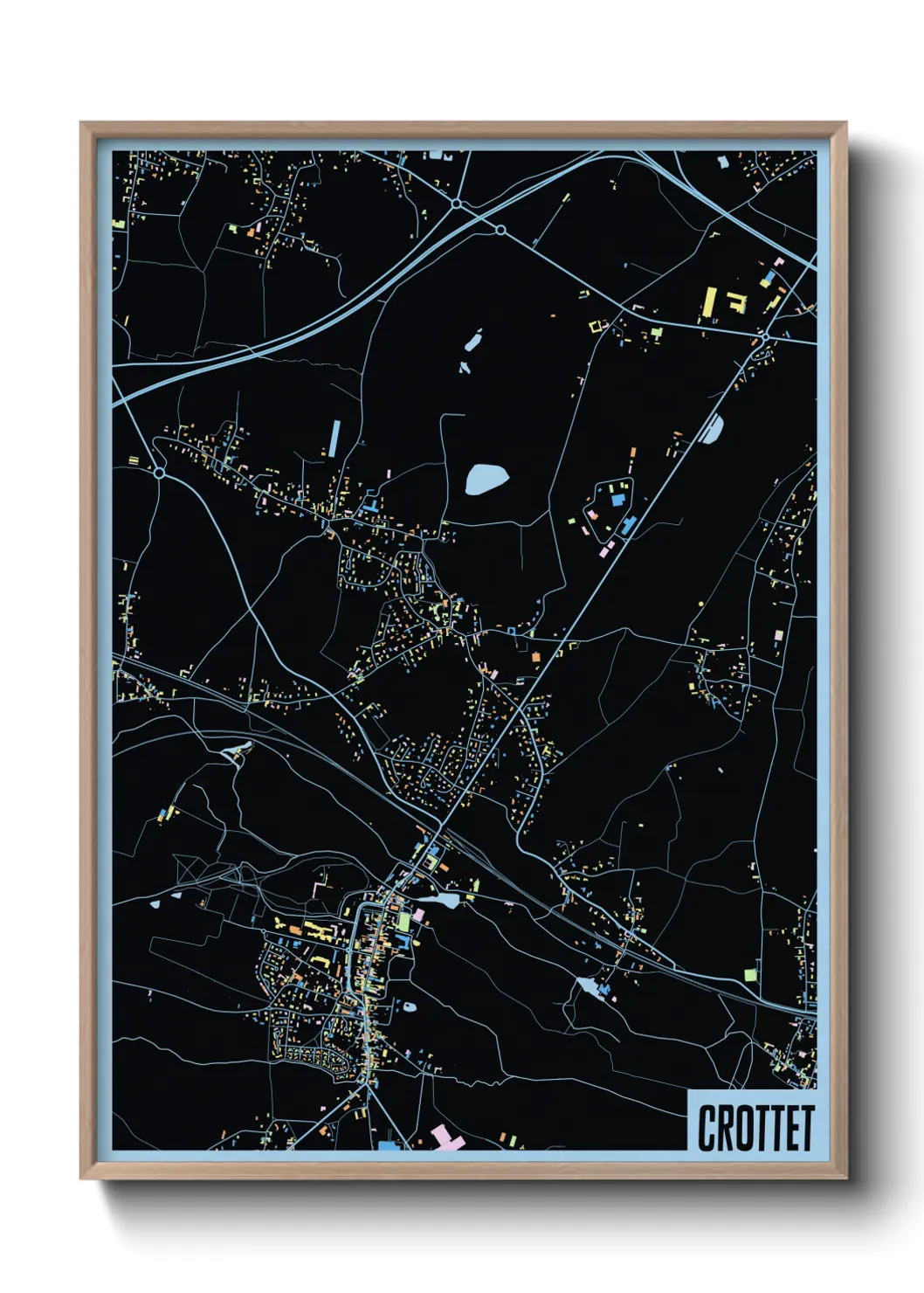 Une affiche de carte sur Crottet