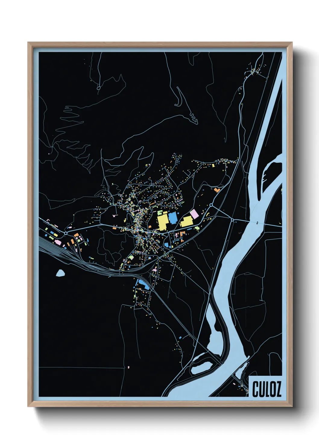 Une affiche de carte sur Culoz