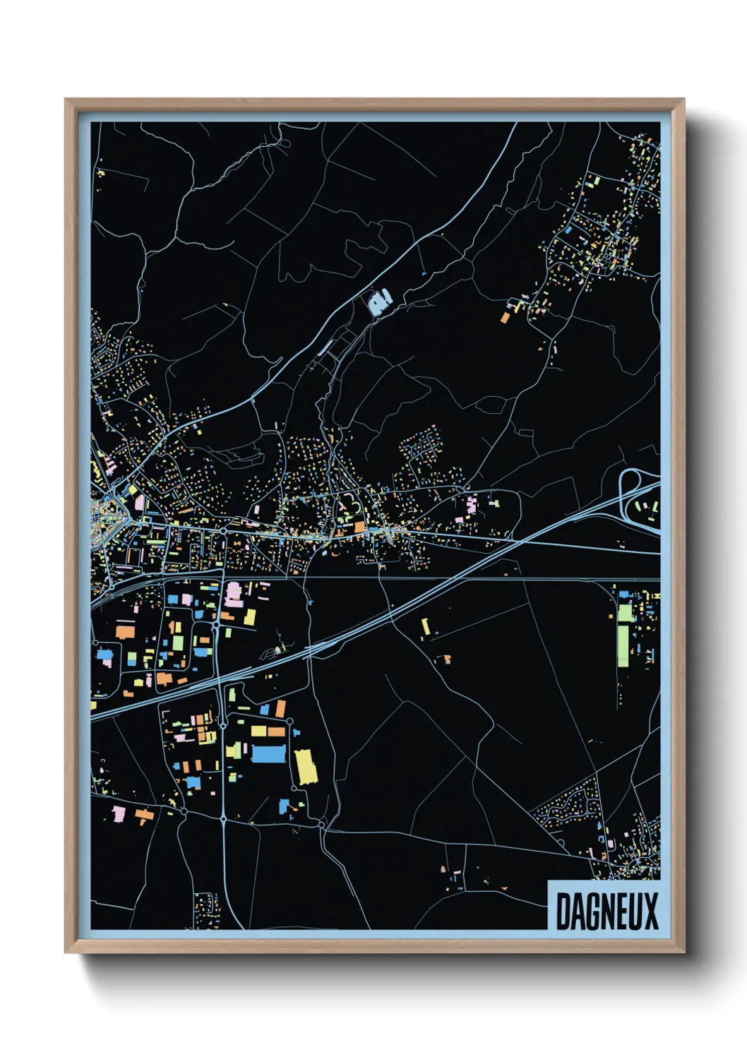 Une affiche de carte sur Dagneux