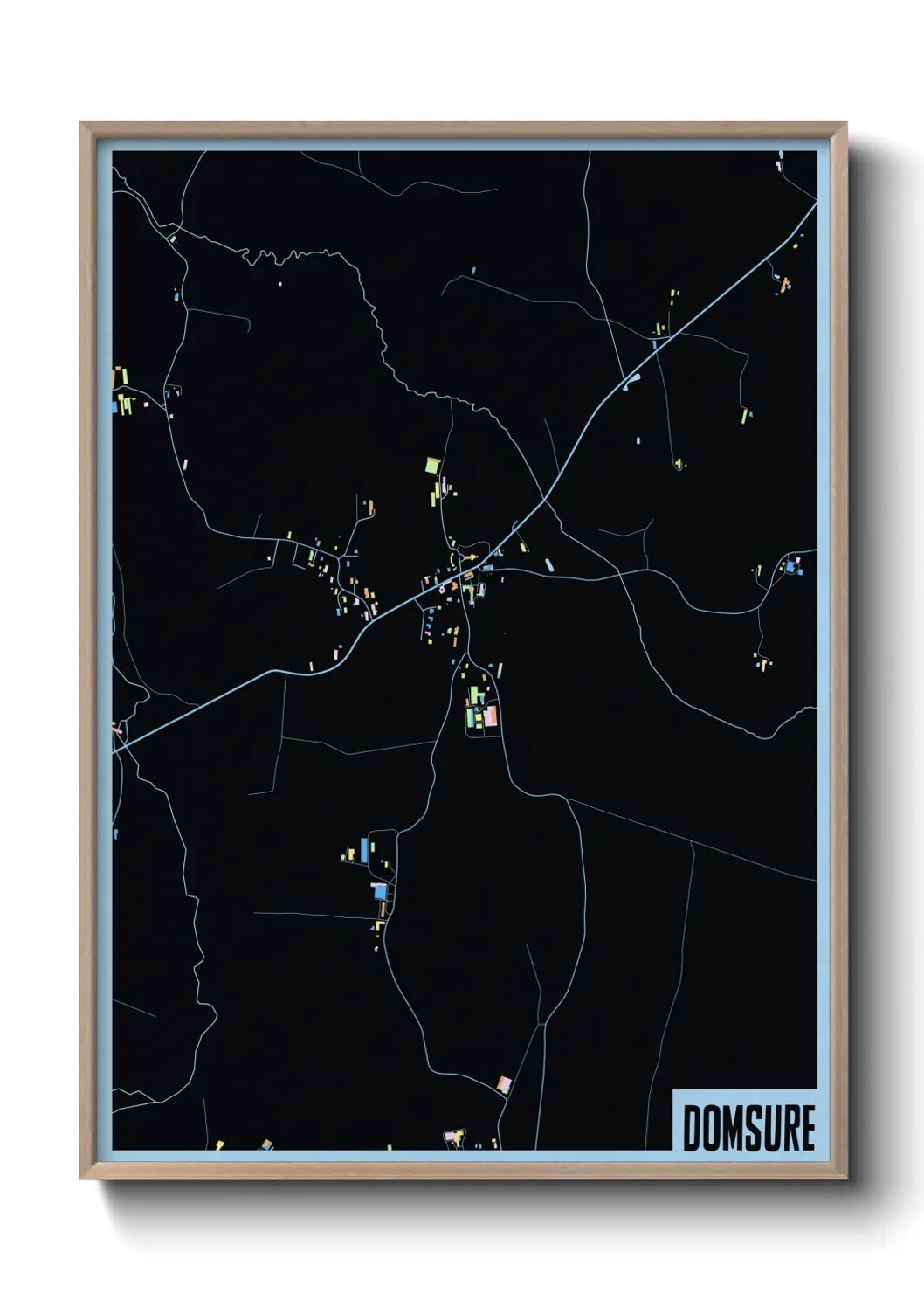 Une affiche de carte sur Domsure