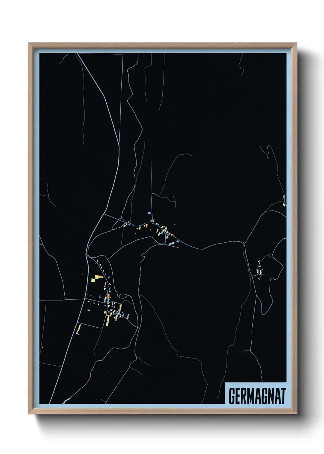 Une affiche de carte sur Germagnat