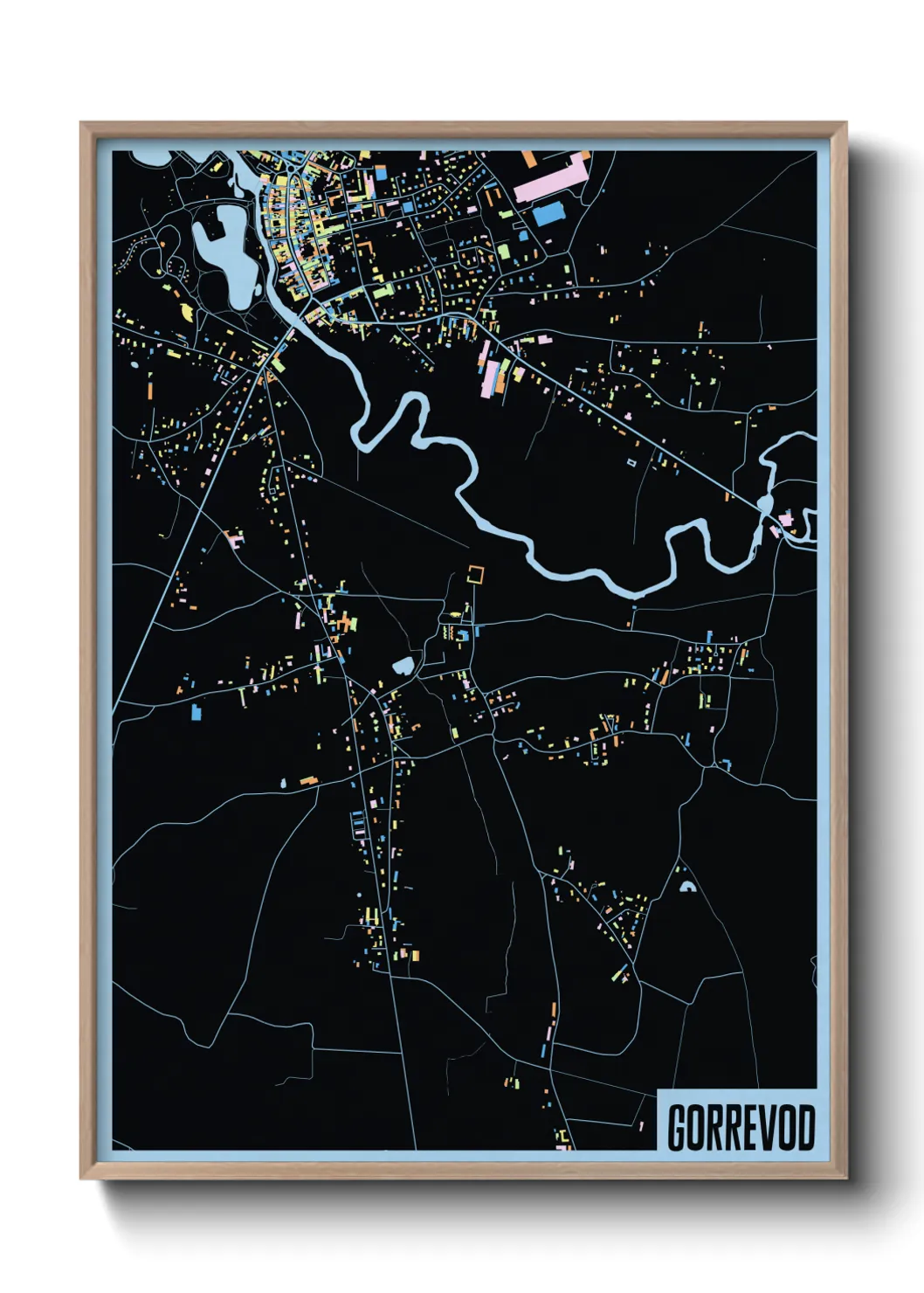Une affiche de carte sur Gorrevod