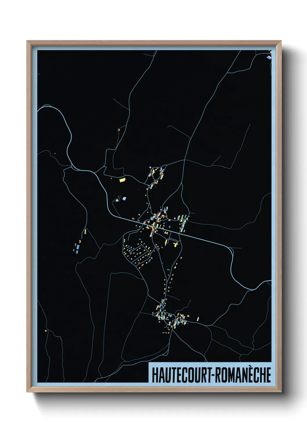 Une affiche de carte sur Hautecourt-Romanèche